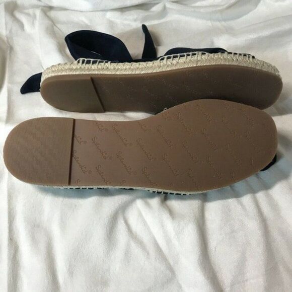 Splendid Tereza Suede Ankle Wrap Sandal Navy Blue Size 8.5 Y - Picture 4 of 9